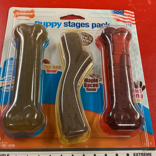 Dog nylabone puppy stages