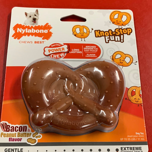 Nylabone pretzel dog chew Bacon pbutter